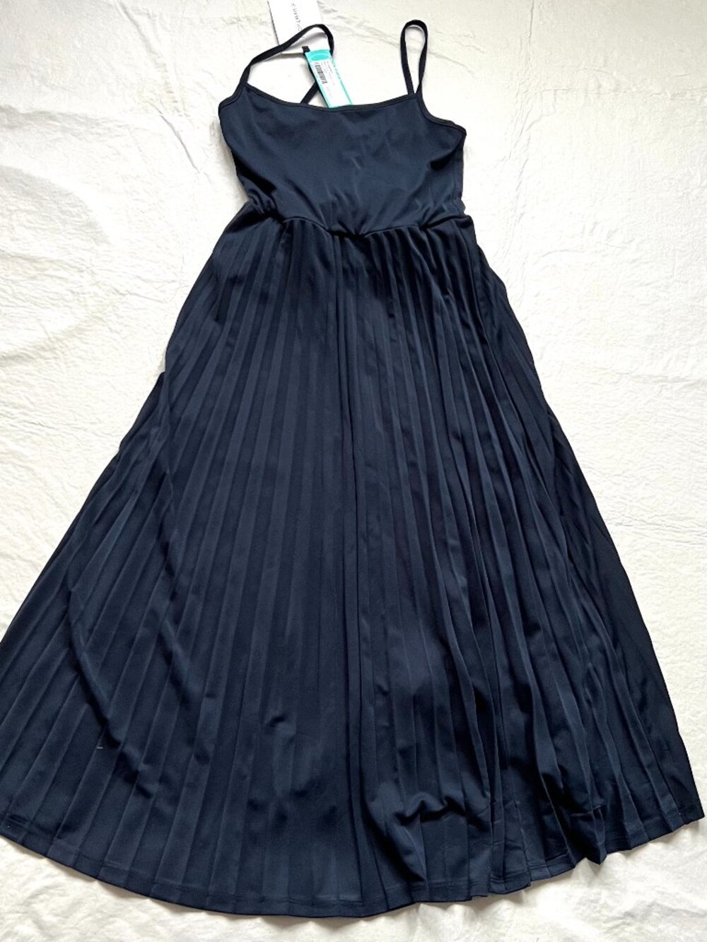 41 Hawthorn dress navy blue Marie Knit pleated sleeveless midi XS Petite